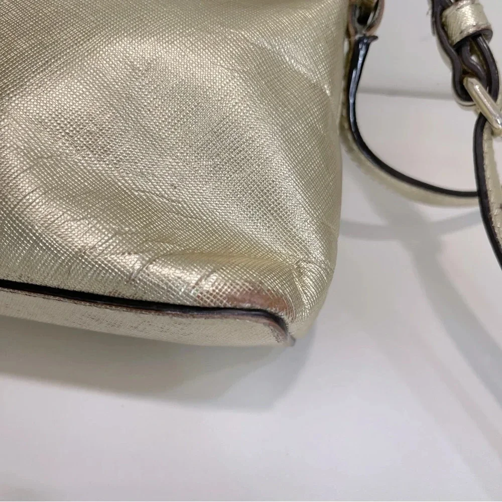 Kate Spade New York Crossbody Bag Gold & Metallic Leather